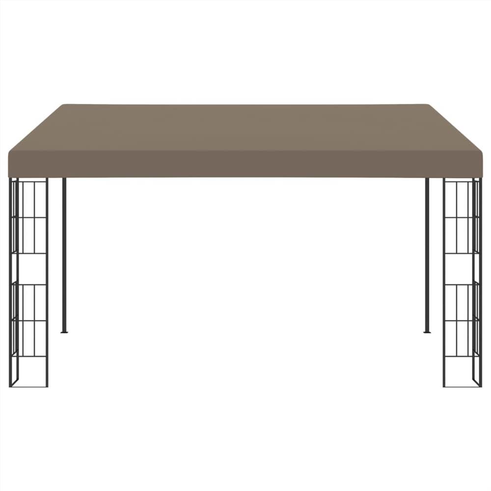 Wall-mounted Gazebo 4x3 m Taupe Fabric