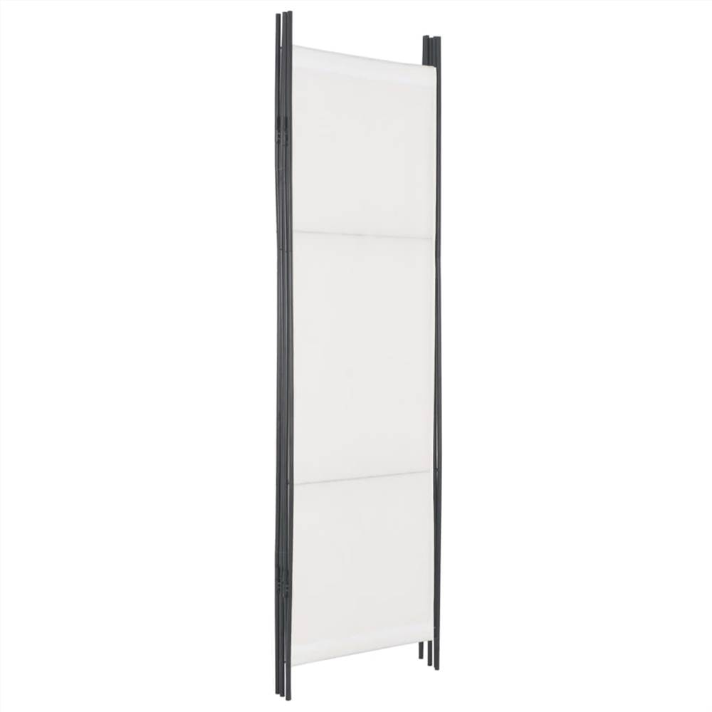 5-Panel Room Divider White 250x180 cm