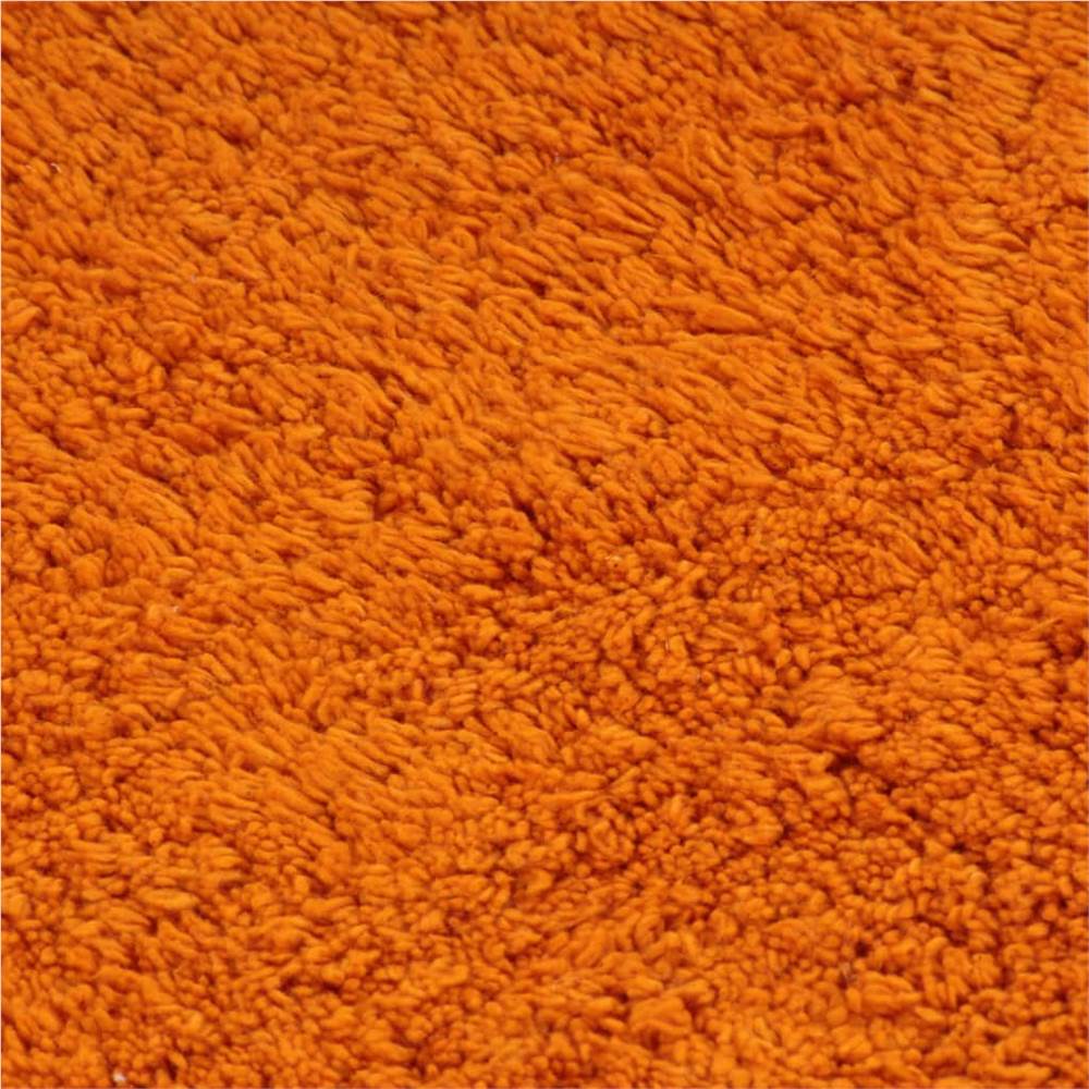 Bathroom Mat Set 2 Pieces Fabric Orange