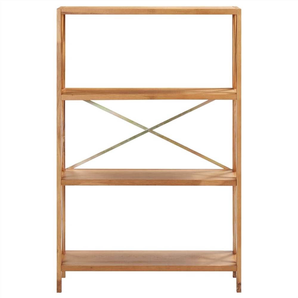 4-Tier Shelf 80x30x125 cm Solid Oak Wood