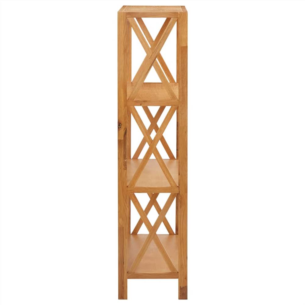 4-Tier Shelf 80x30x125 cm Solid Oak Wood