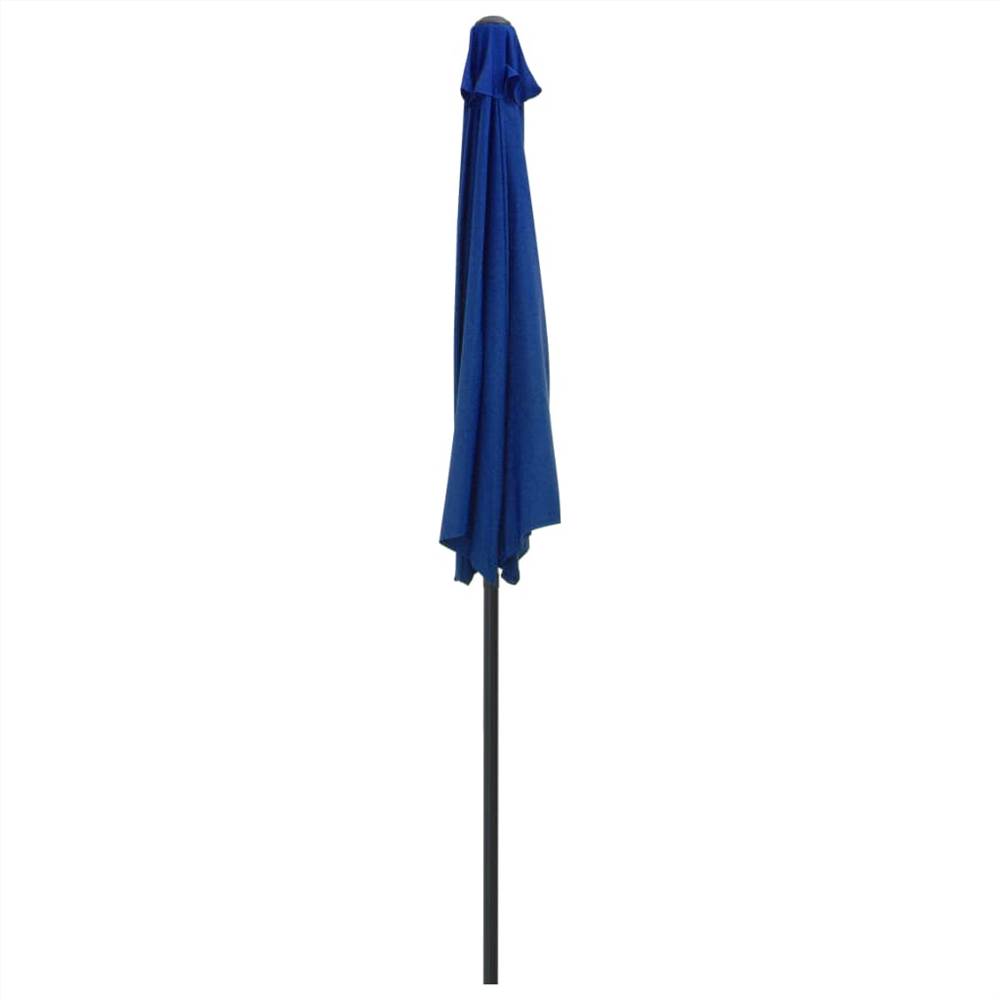 Balcony Parasol with Aluminium Pole Blue 270x135x245 cm Half