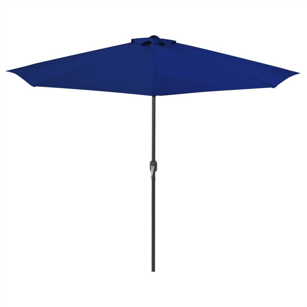 Balcony Parasol with Aluminium Pole Blue 300x150x253 cm Half