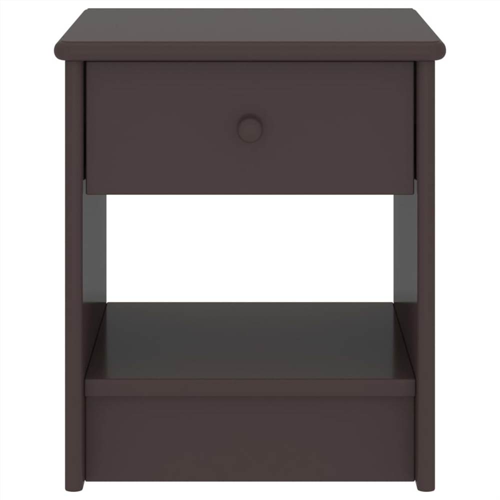 Bedside Cabinets 2 pcs Dark Brown 35x30x40 cm Solid Pinewood