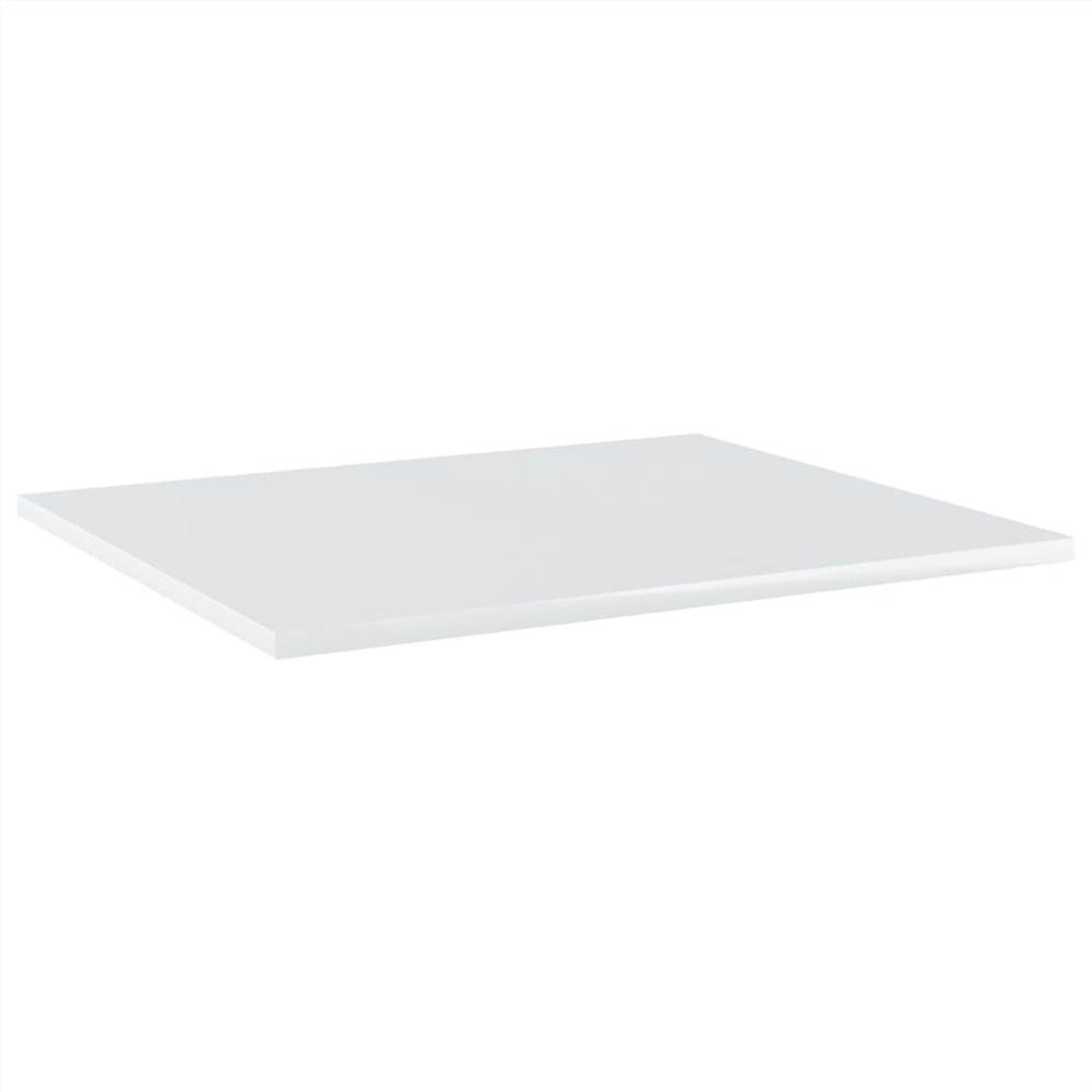 Bookshelf Boards 4 pcs High Gloss White 60x50x1.5 cm Chipboard