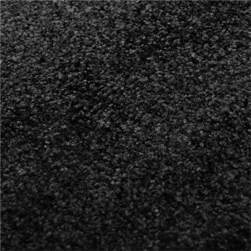 Doormat Washable Black 90x150 cm