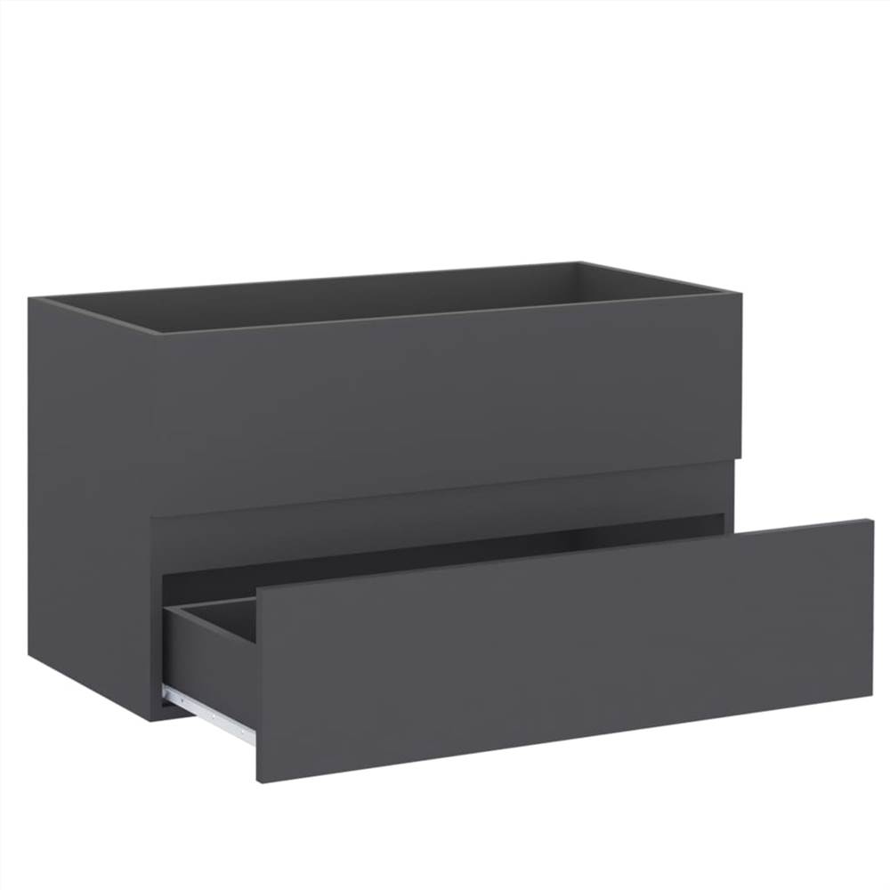 Sink Cabinet Grey 80x38.5x45 cm Chipboard