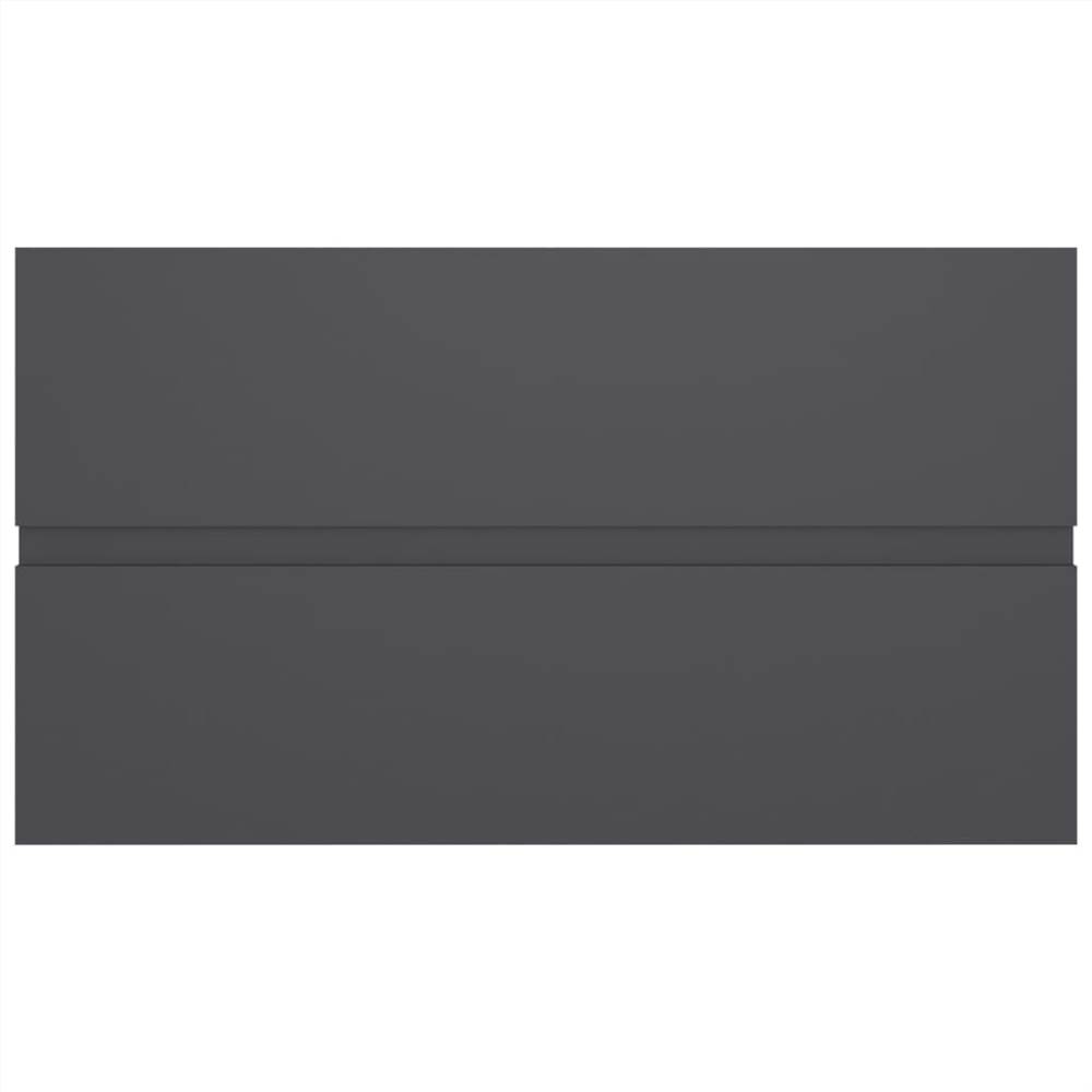 Sink Cabinet Grey 80x38.5x45 cm Chipboard