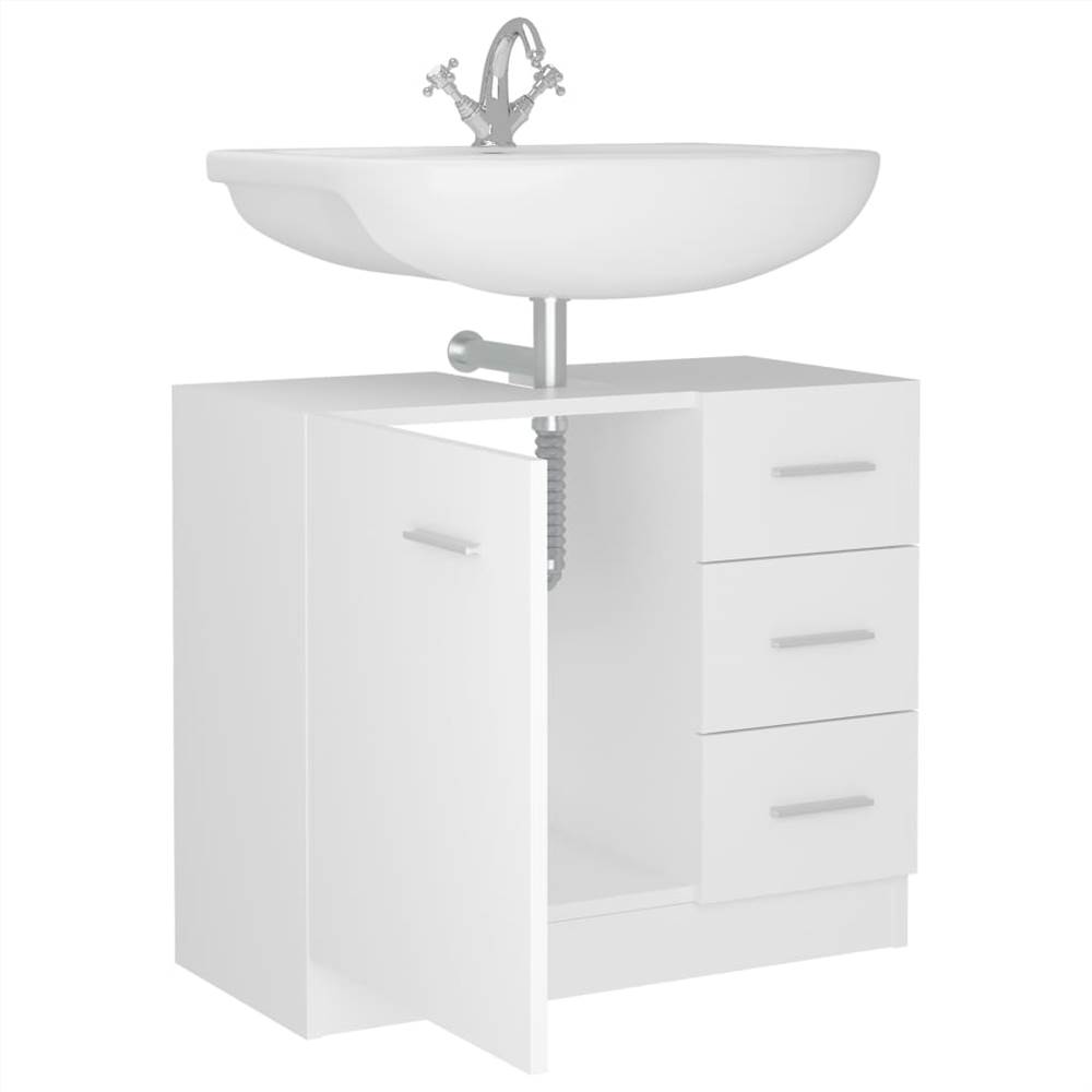 Sink Cabinet White 63x30x54 cm Chipboard