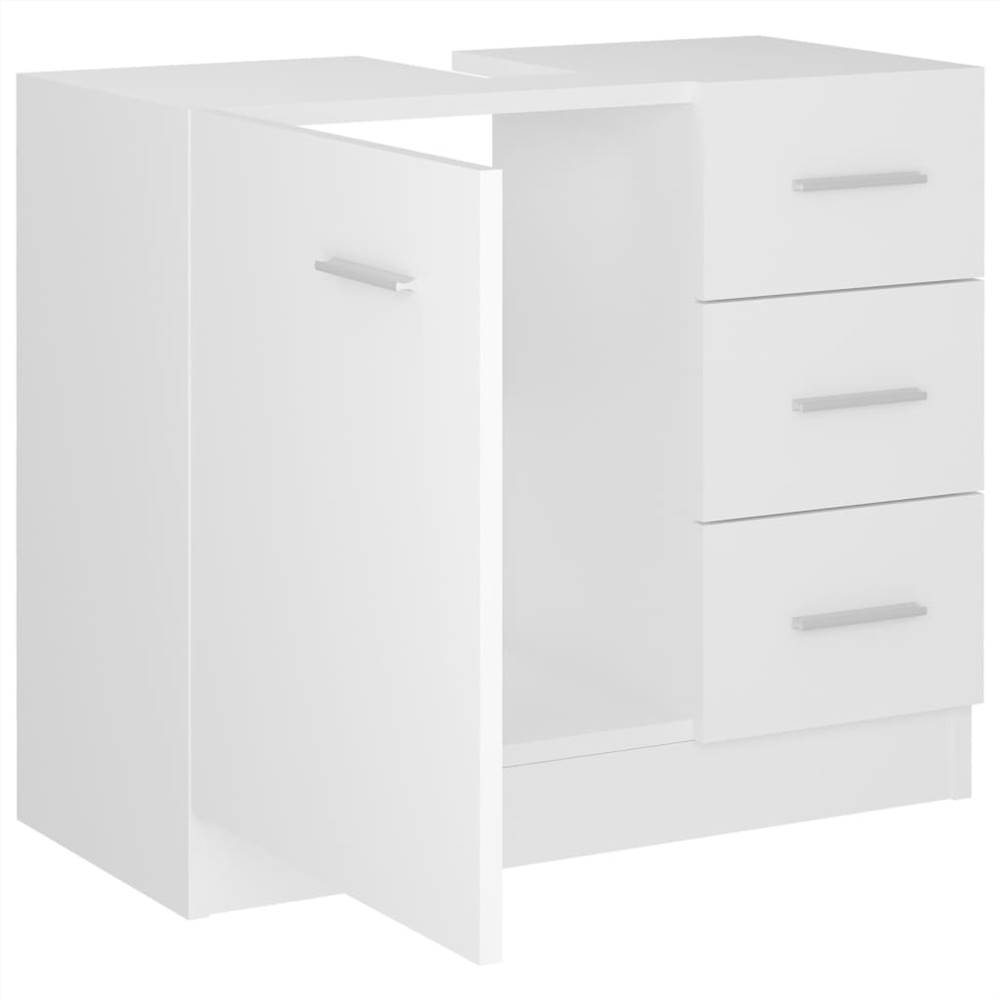 Sink Cabinet White 63x30x54 cm Chipboard
