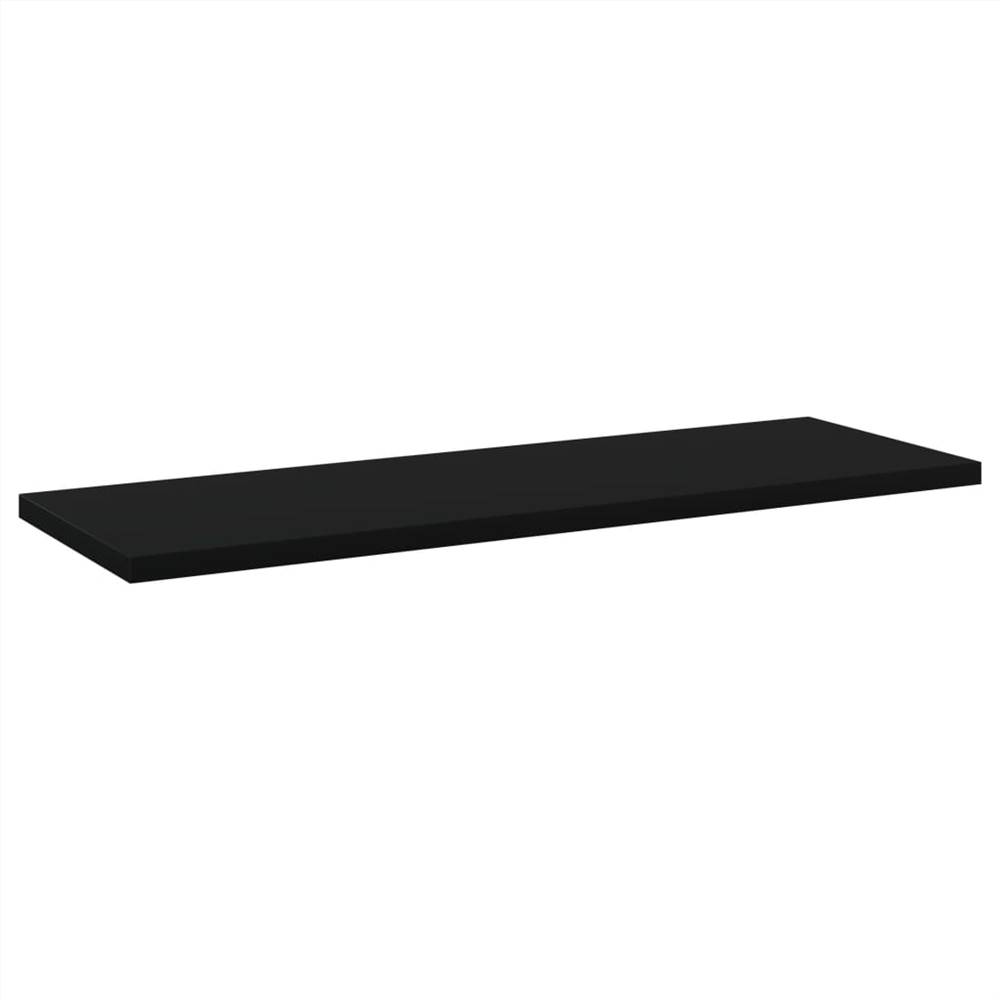 Bookshelf Boards 4 pcs Black 60x20x1.5 cm Chipboard