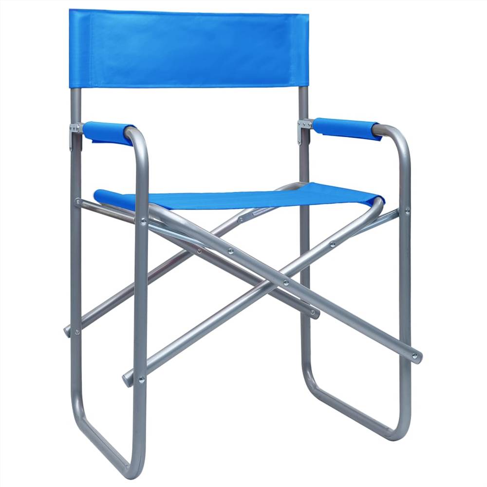 Directors Chairs 2 pcs Steel Blue