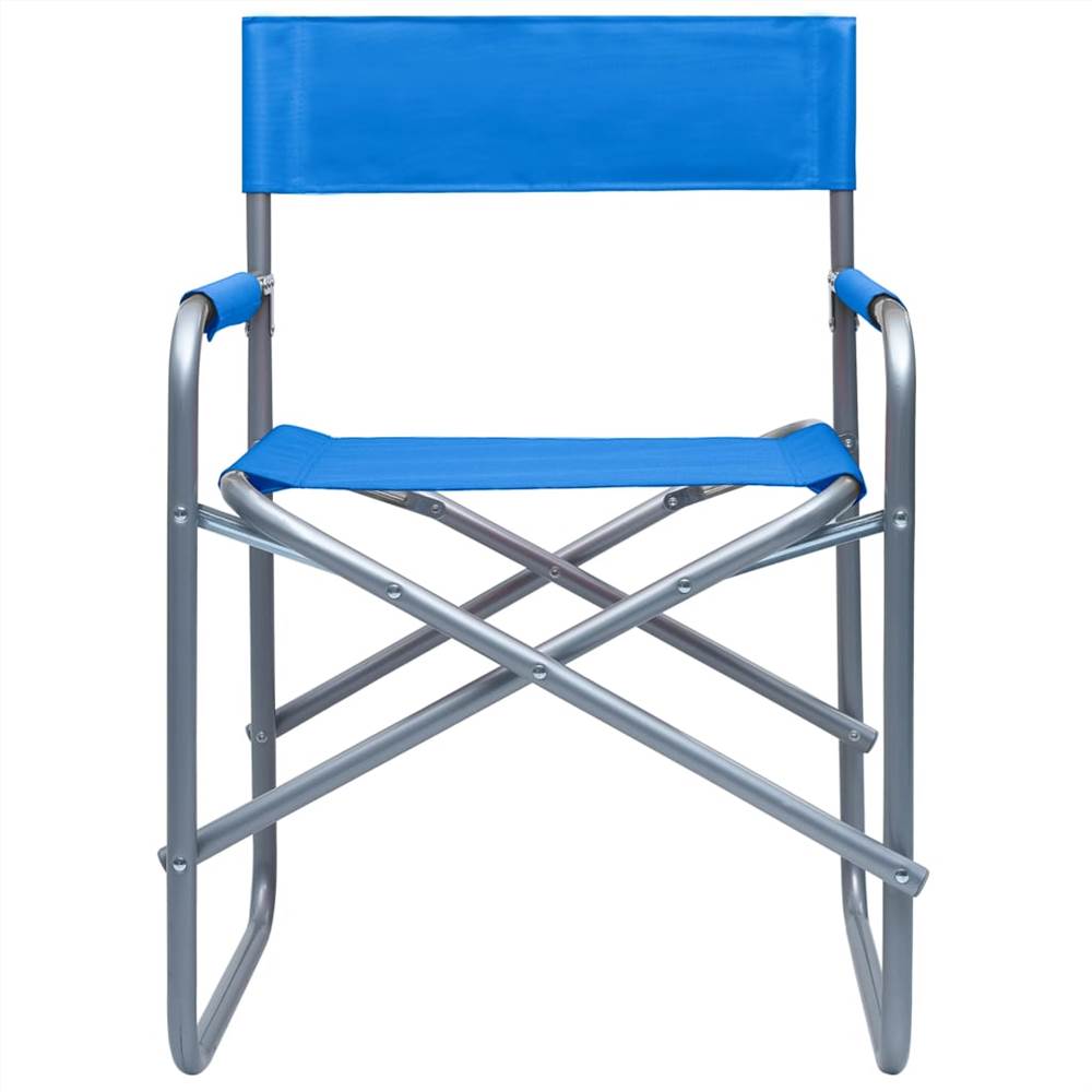 Directors Chairs 2 pcs Steel Blue