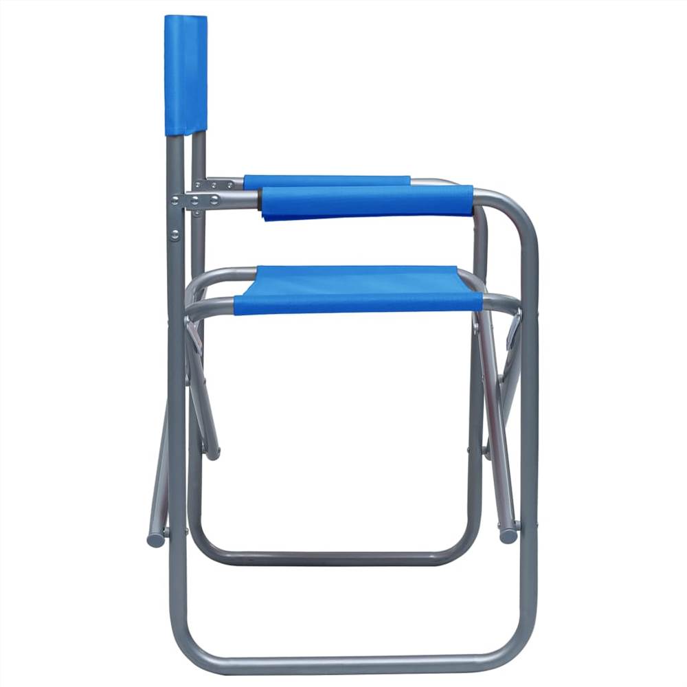 Directors Chairs 2 pcs Steel Blue