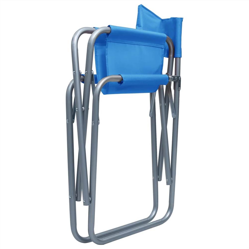 Directors Chairs 2 pcs Steel Blue