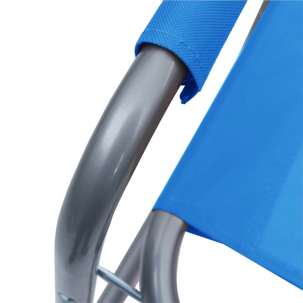 Directors Chairs 2 pcs Steel Blue