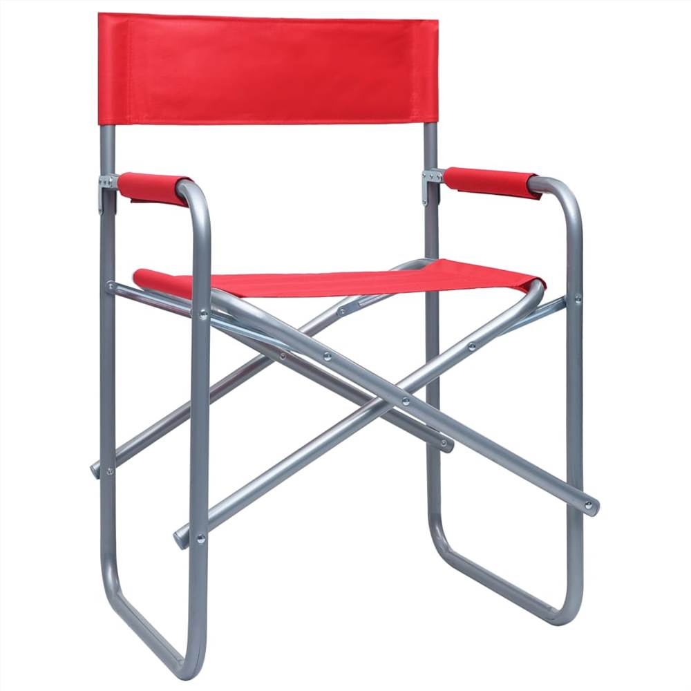 Directors Chairs 2 pcs Steel Red