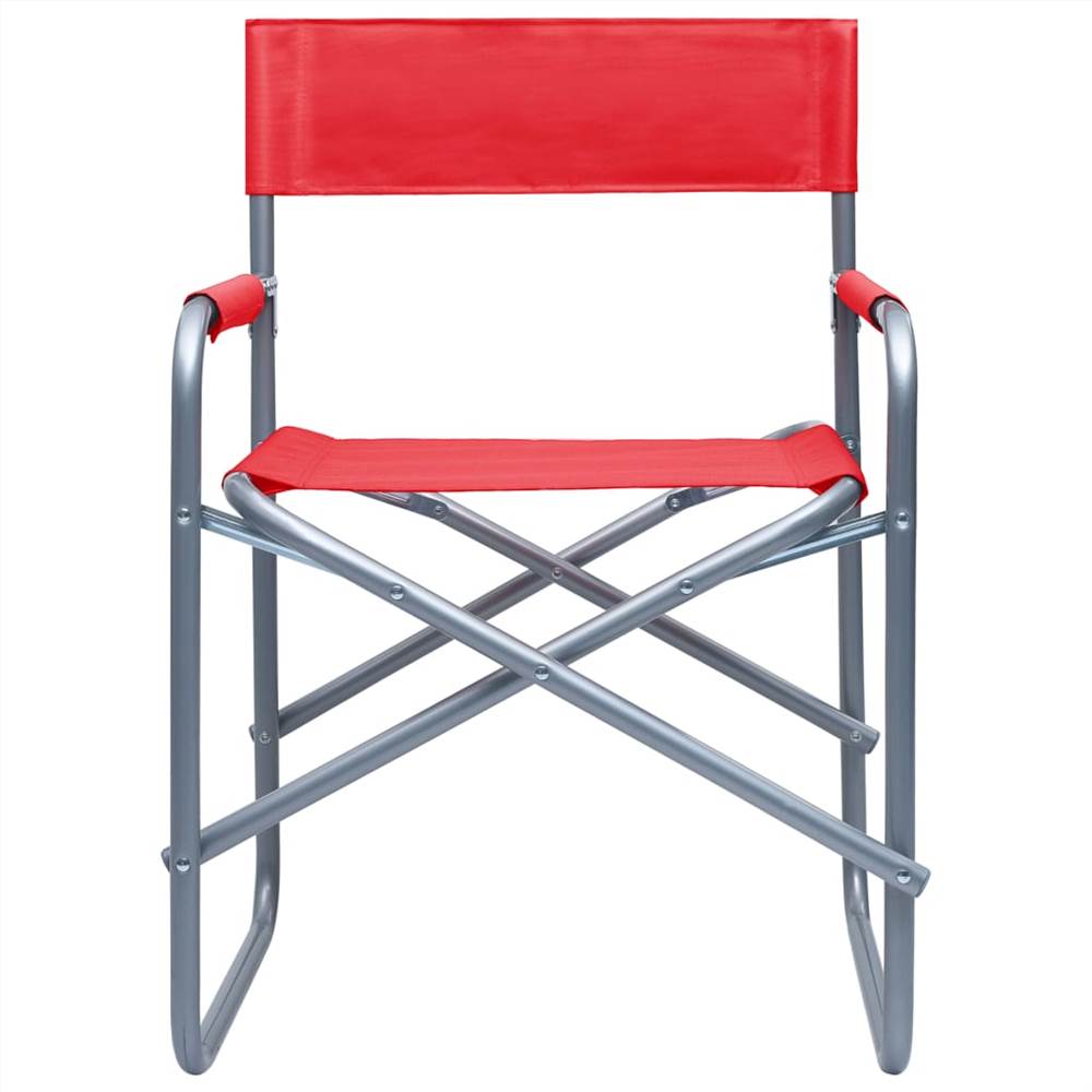 Directors Chairs 2 pcs Steel Red