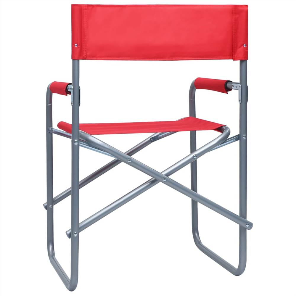 Directors Chairs 2 pcs Steel Red