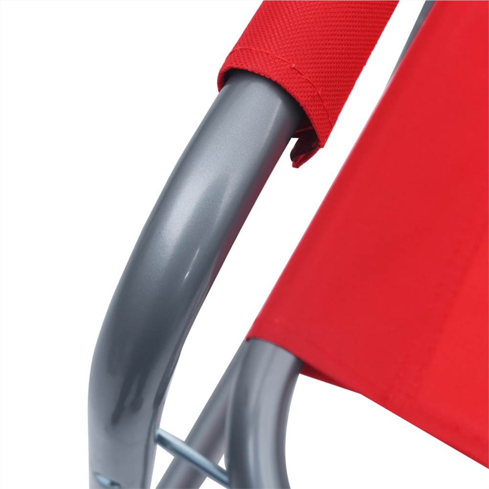 Directors Chairs 2 pcs Steel Red