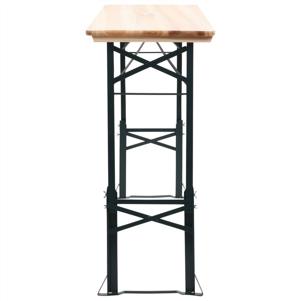 Folding Beer Table 169x50x75/105 cm Pinewood