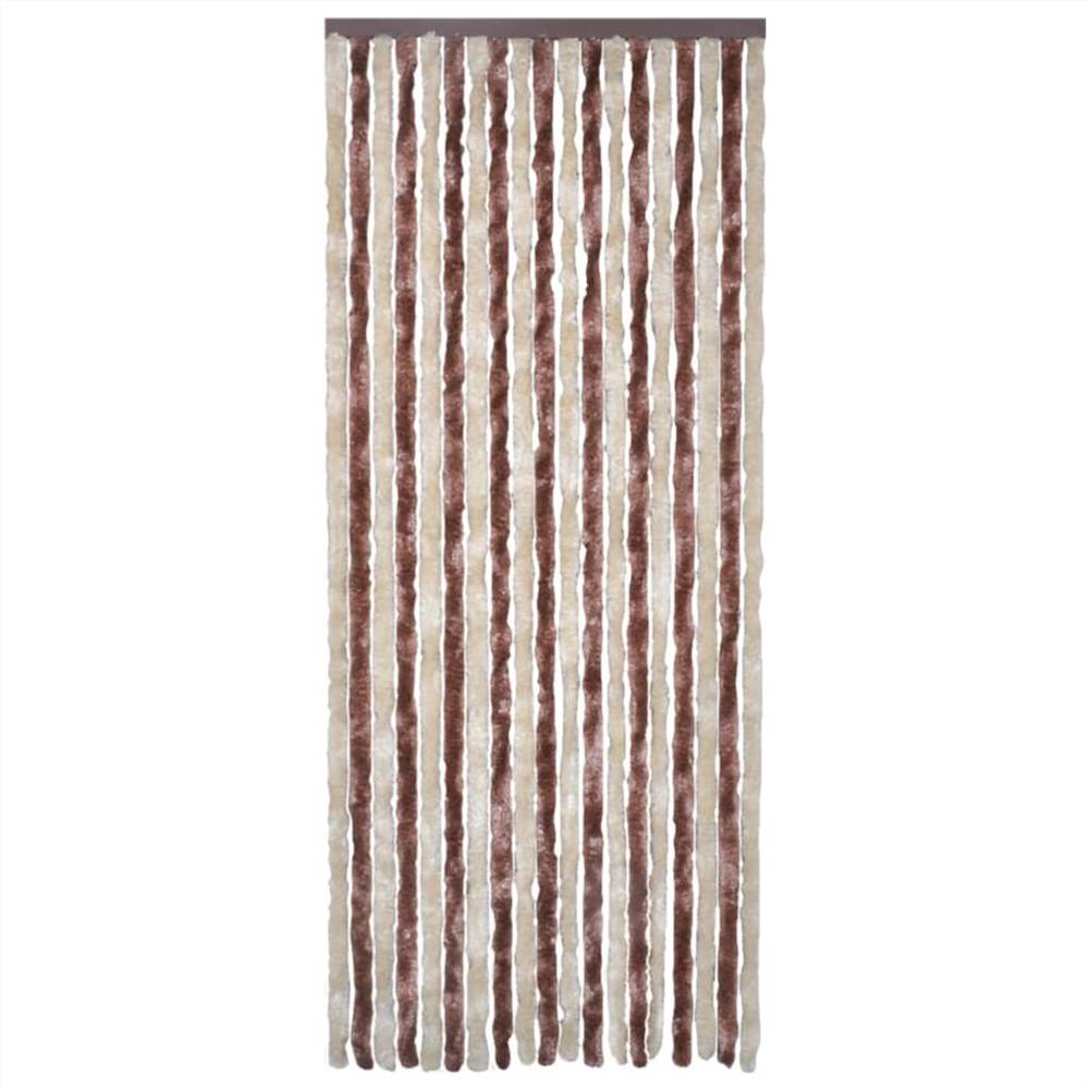 Insect Curtain Beige and Light Brown 120x220 cm Chenille