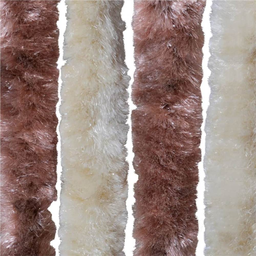 Insect Curtain Beige and Light Brown 120x220 cm Chenille