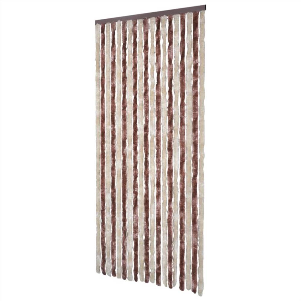 Insect Curtain Beige and Light Brown 120x220 cm Chenille