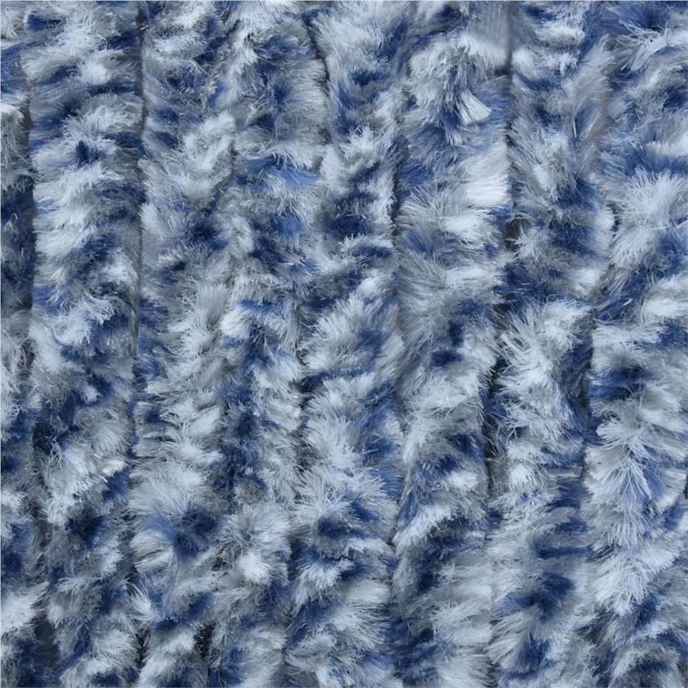 Insect Curtain Blue and White 120x220 cm Chenille