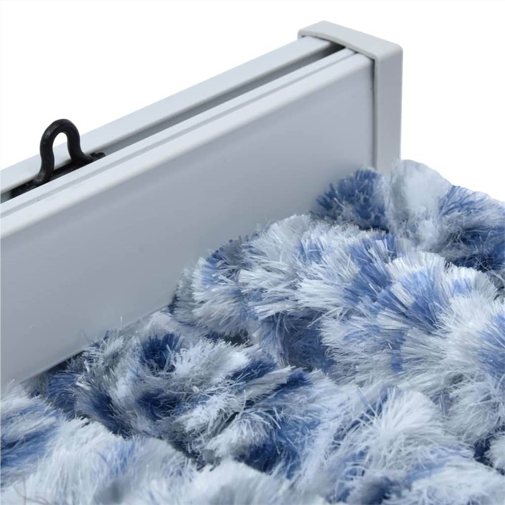 Insect Curtain Blue and White 120x220 cm Chenille