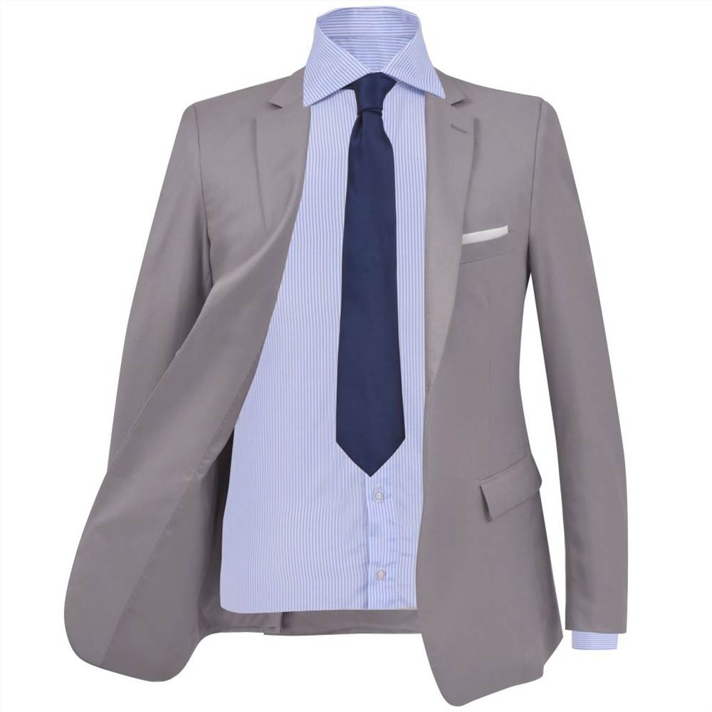 Mens 2 Piece Business Suit Size 50 Light Grey