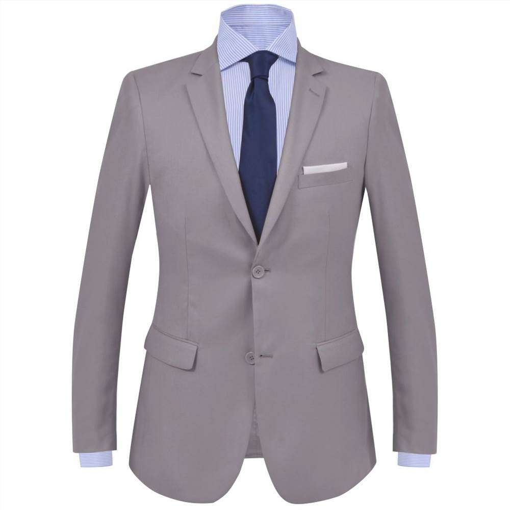 Mens 2 Piece Business Suit Size 50 Light Grey