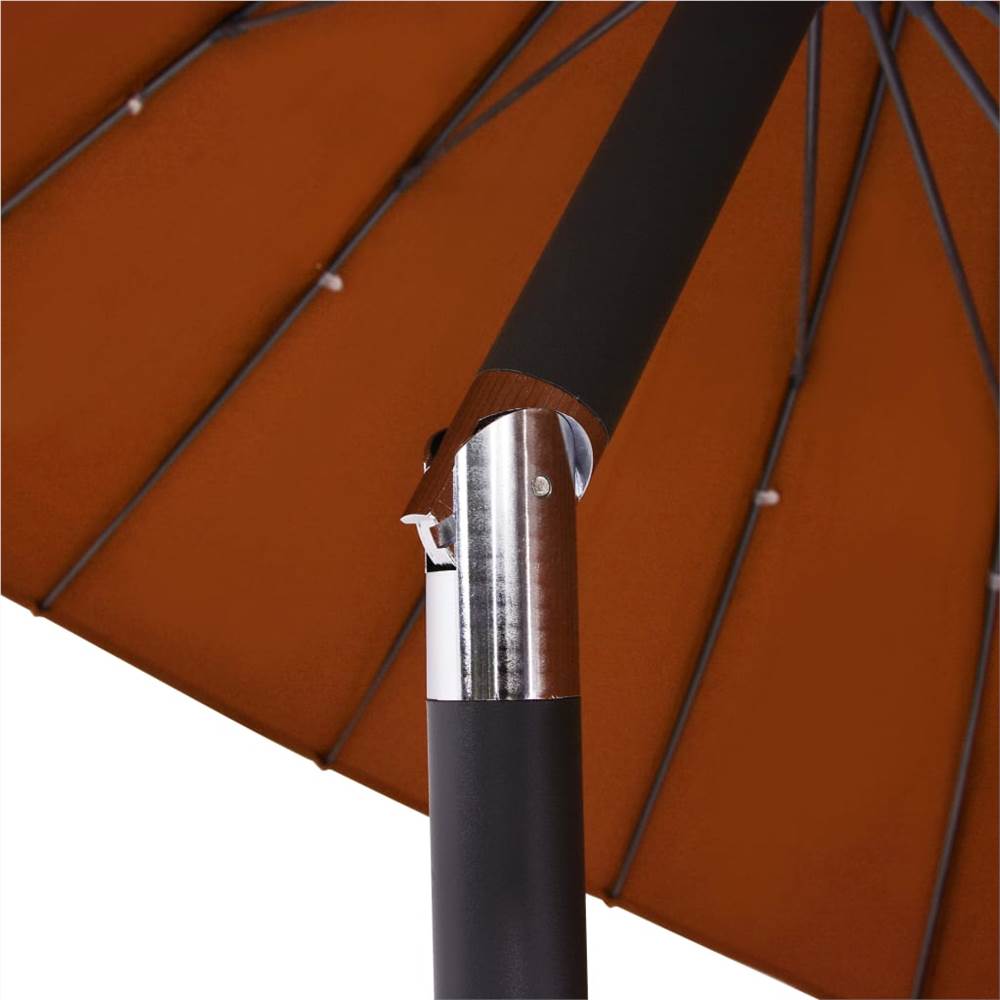 Outdoor Parasol with Aluminium Pole 270 cm Terracotta