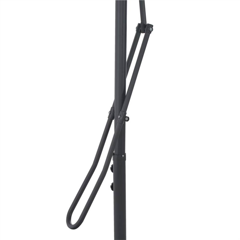 Outdoor Parasol with Steel Pole 250x250 cm Taupe