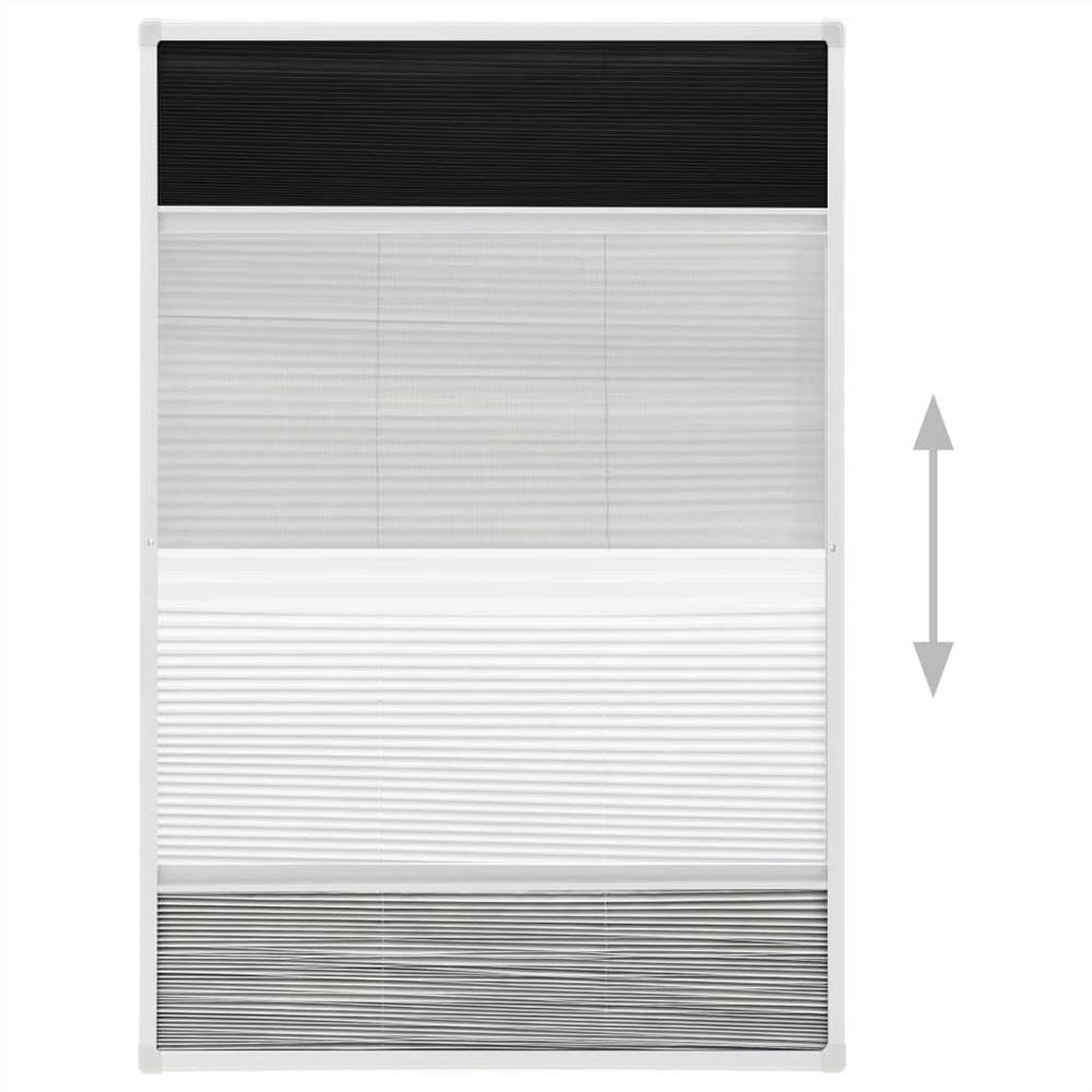 Plisse Insect Screen for Windows Aluminium 100x160cm with Shade