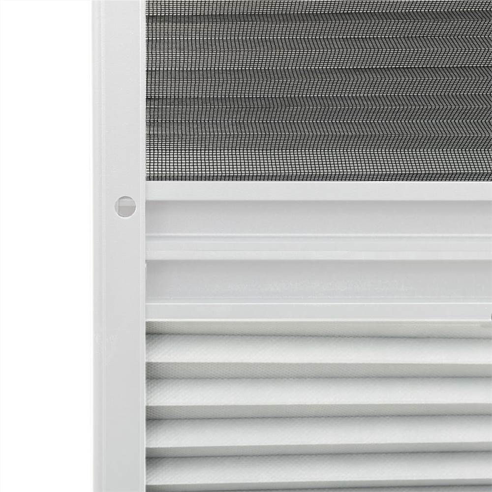 Plisse Insect Screen for Windows Aluminium 100x160cm with Shade