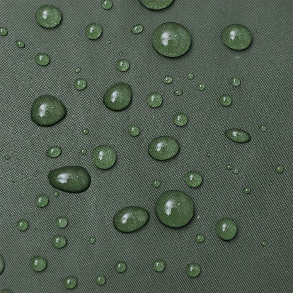 Waterproof Heavy-duty Long Raincoat with Hood Green L