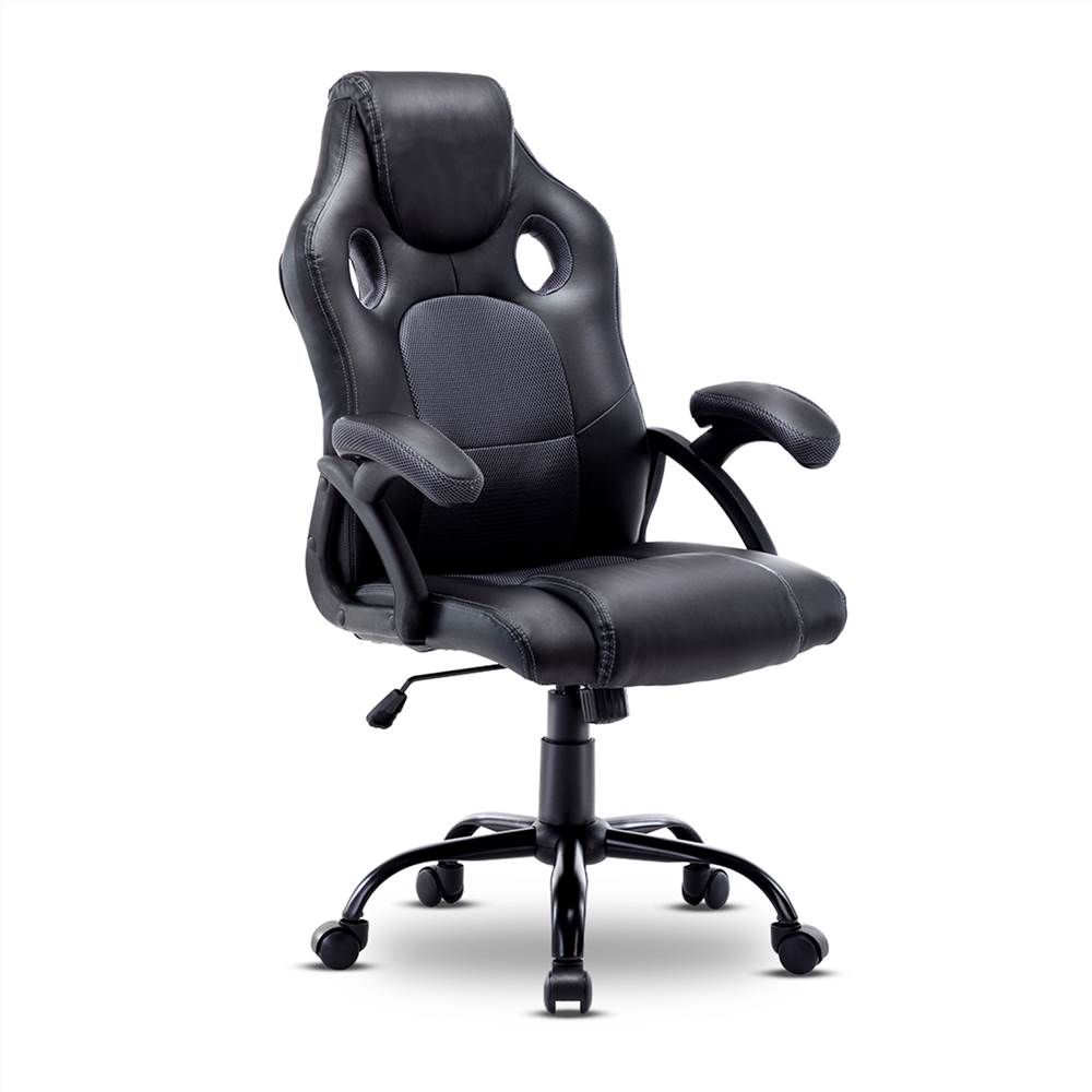 Home Office PU Leather Rotatable Gaming Chair Height Adjustable with Ergonomic Backrest and Casters - Dark Grey
Home Office PU Leather Rotatable Gaming Chair Height Adjustable with Ergonomic Backrest and Casters - Dark Grey