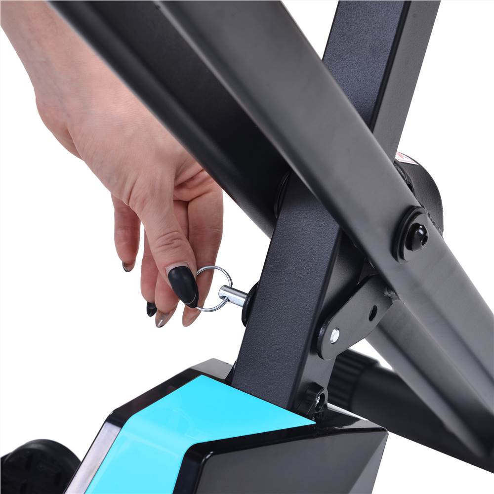 Heimtrainer Bike klappbar, 8 Widerstandsstufen, fitness bike mit Handpulssensoren und Trainingscomputer