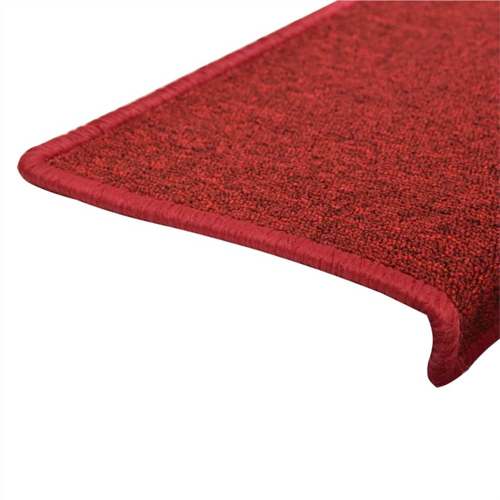 Carpet Stair Treads 15 pcs 65x25 cm Red