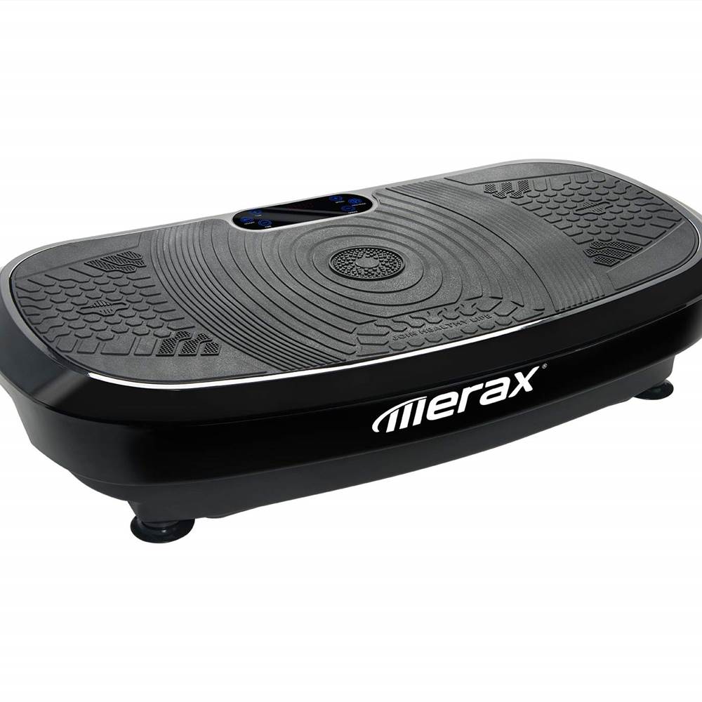 Profi Vibrationsplatte 3D Wipp Vibration Technologie + Bluetooth Musik, Riesige Fläche, 2 Kraftvolle Motoren + einmaliges Design + Trainingsbänder + Fernbedienung