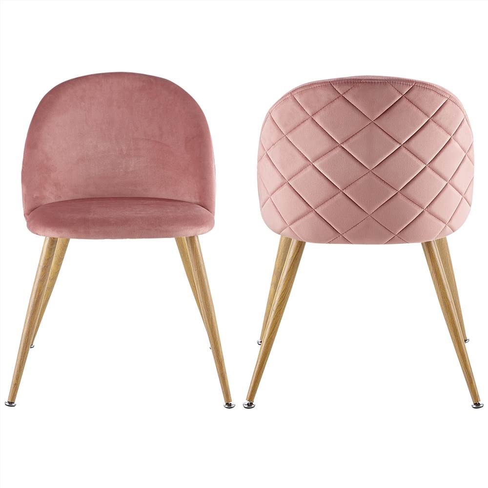 Velvet Cushion Dining Chair Set of 2, Height Adjustable with Metal Feet for Kitchen, Living Room, Bedroom, Office - Pink
Velvet Cushion Dining Chair Set of 2, Height Adjustable with Metal Feet for Kitchen, Living Room, Bedroom, Office - Pink