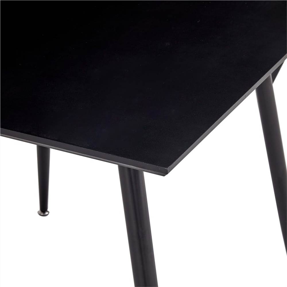 Dining Table Black 80.5x80.5x73 cm MDF