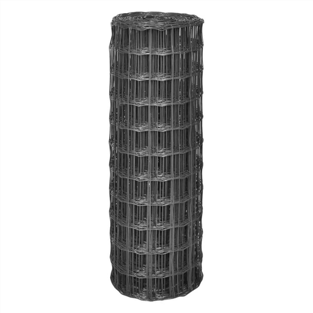 Euro Fence Steel 25x0.8 m Grey