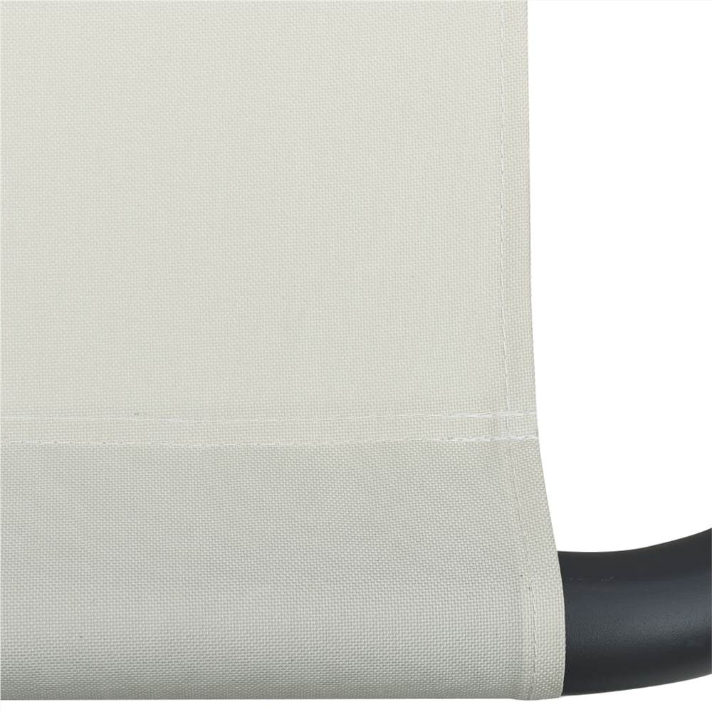 Outdoor Lounge Bed with Canopy Cream White