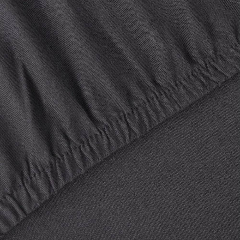 Stretch Couch Slipcover Anthracite Cotton Jersey