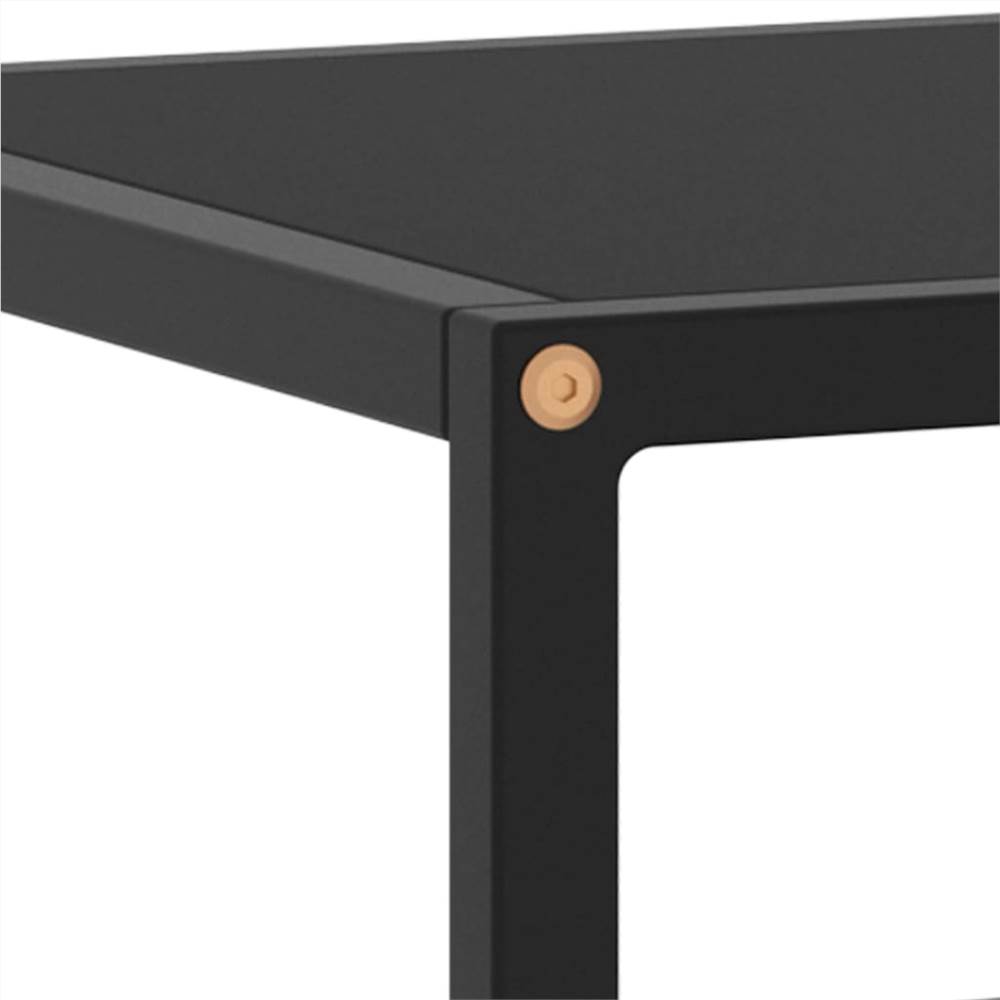 TV Cabinet Black with Black Glass 160x40x40 cm