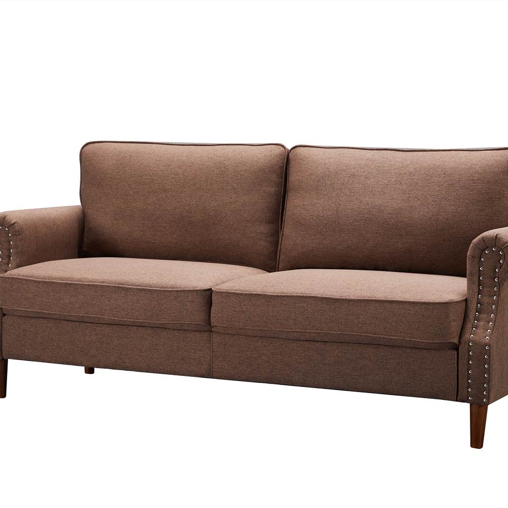 8122 3P-SEATER brown sofa