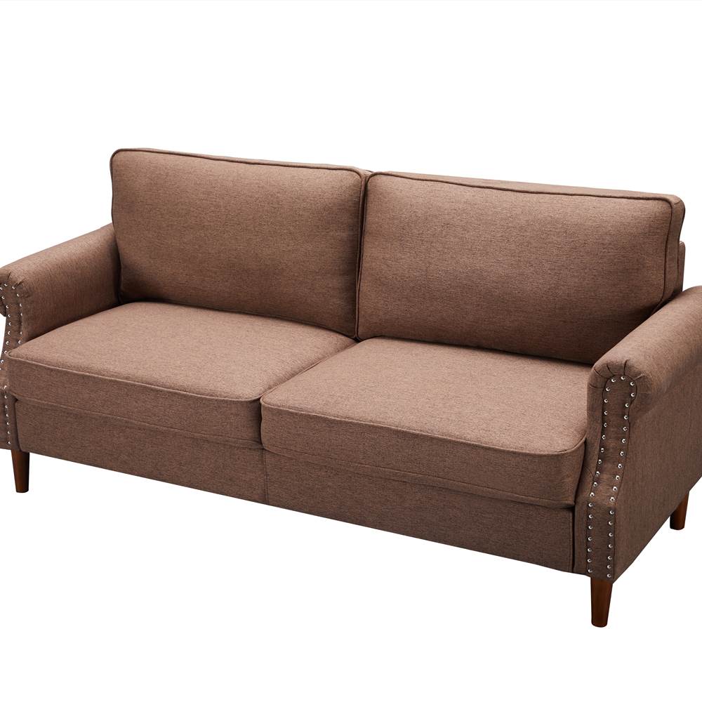 8122 3P-SEATER brown sofa