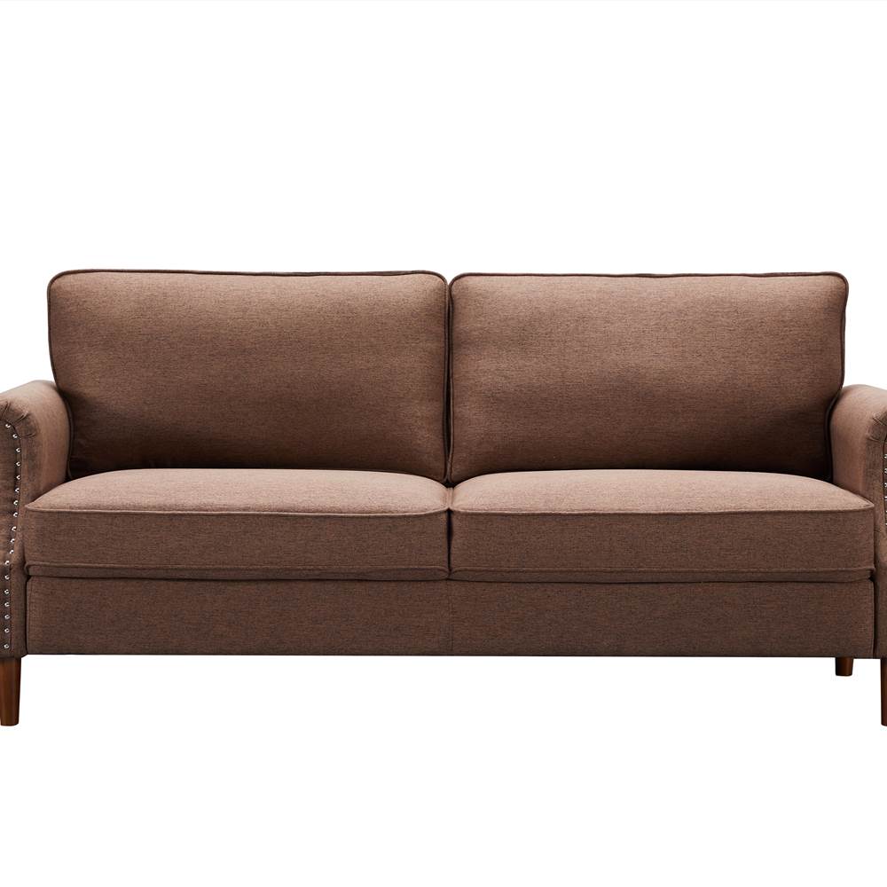 8122 3P-SEATER brown sofa